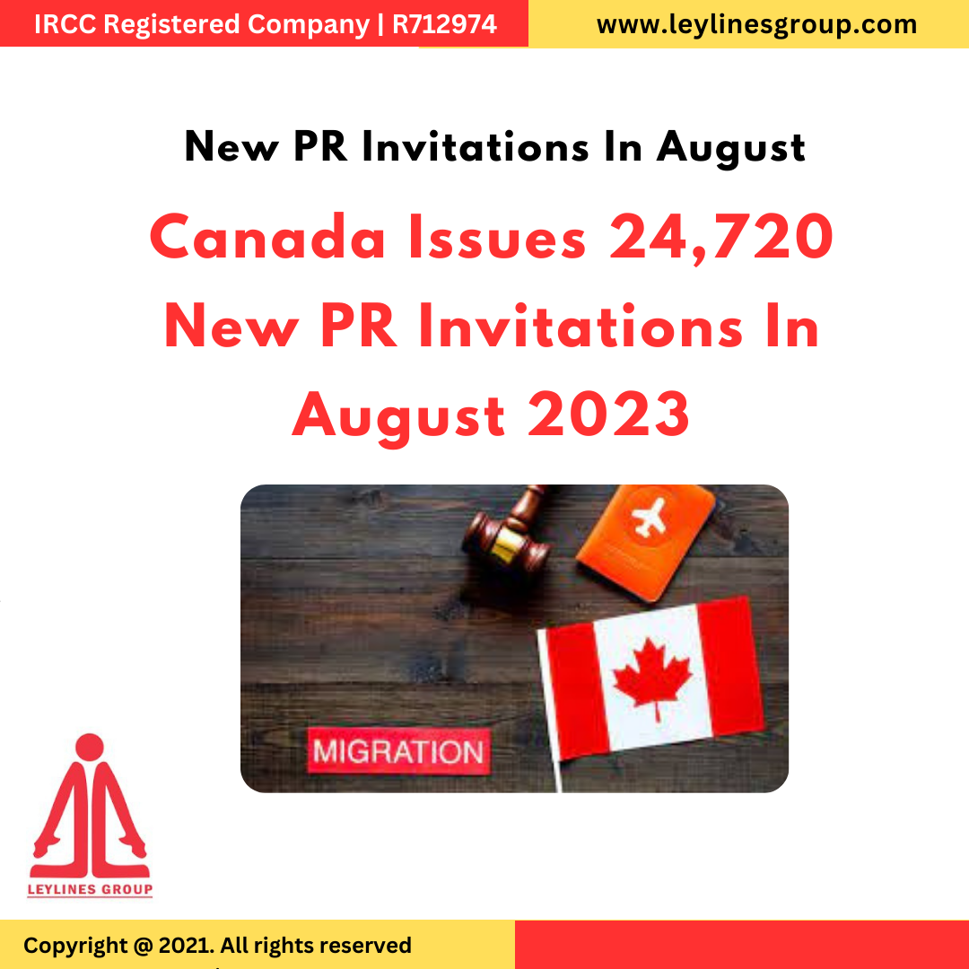 Canada Issues 24,720 New PR Invitations In August 2023